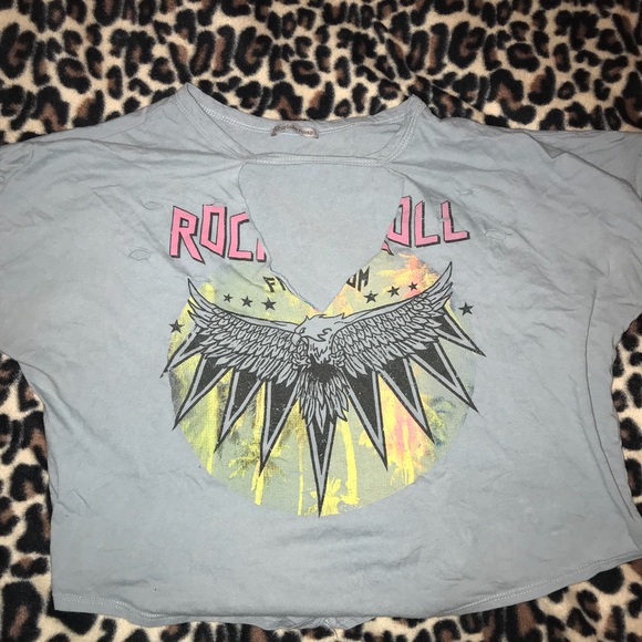 Blue rock and roll t-shirt - Picture 2 of 2